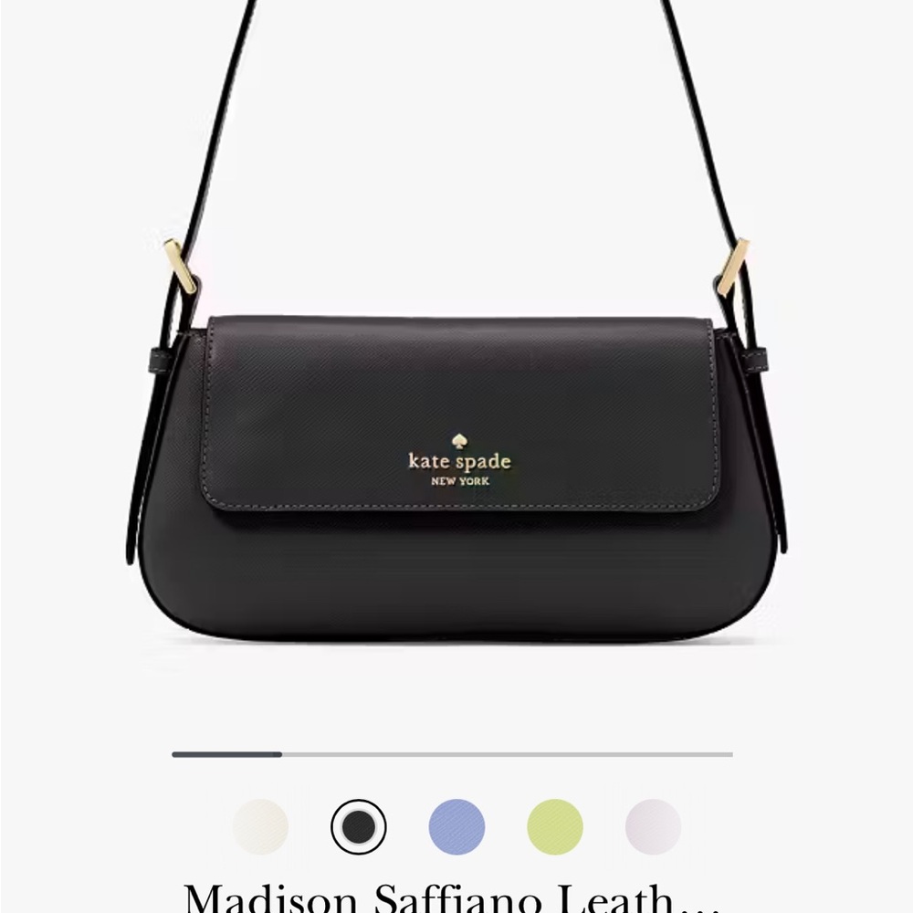 Kate Spade Black Shoulder Bag with Gold Hardware